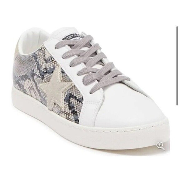 Vintage Havana Women's Bianca Gold Snake‎ Sneaker 8.5 - Picture 1 of 8